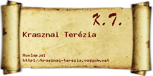 Krasznai Terézia névjegykártya