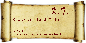 Krasznai Terézia névjegykártya