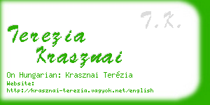 terezia krasznai business card