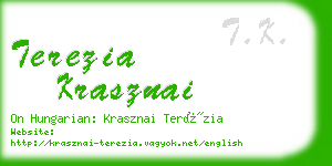 terezia krasznai business card